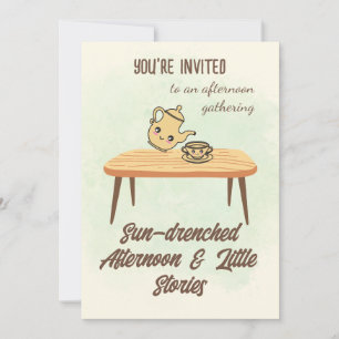 Sun-drenched Afternoon Invitation-Cozy Tea & Story Invitation