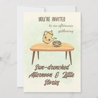 Sun-drenched Afternoon Invitation-Cozy Tea & Story Invitation