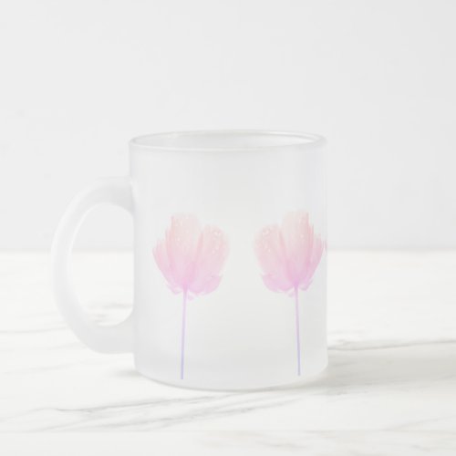 Sun Drenched in pink Frosted Glass Coffee Mug
