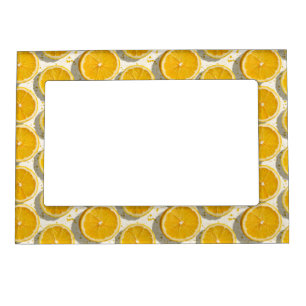 Sun-Drenched Orange Slice Pattern Magnetic Frame