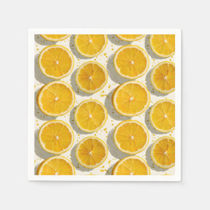 Sun-Drenched Orange Slice Pattern Napkins