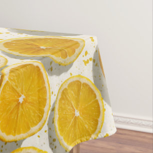 Sun-Drenched Orange Slice Pattern Tablecloth