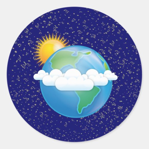 Sun  Earth _ Classic Round Sticker