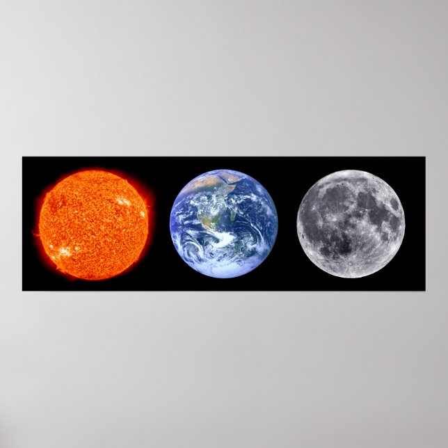 Sun, Earth, & Moon Poster (Front)