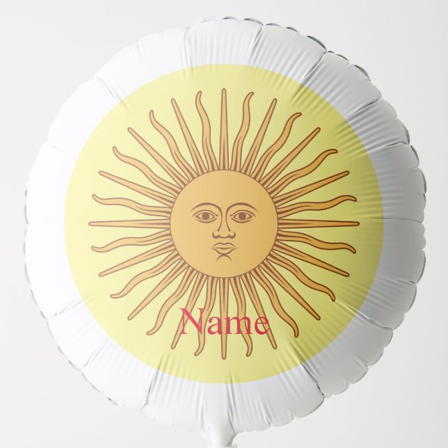 Sun face Art Illustration Thunder_Cove Balloon (Front)