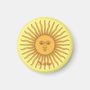 Sun face Art Illustration Thunder_Cove  Magnet