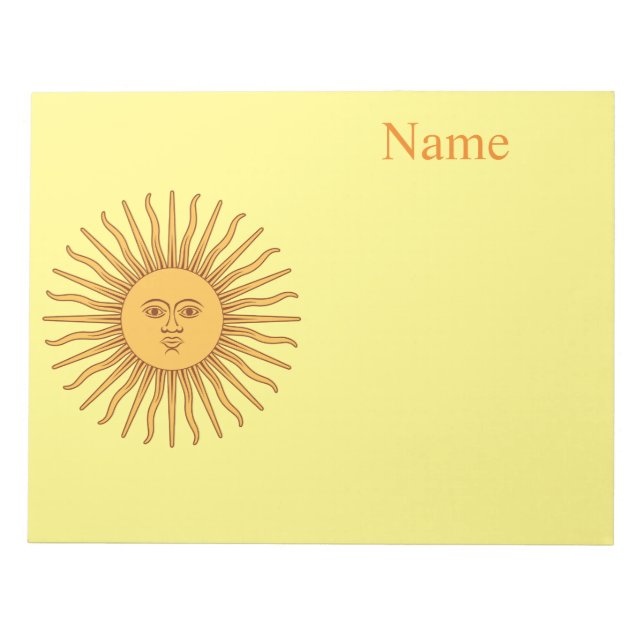 Sun face Art Illustration Thunder_Cove Notepad (Front)
