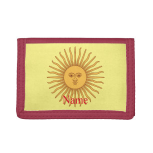 Sun face Art Illustration Thunder_Cove Trifold Wallet