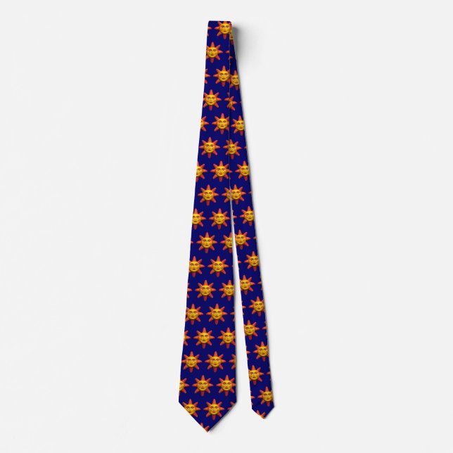 Sun Face - Blue Neck Tie (Front)