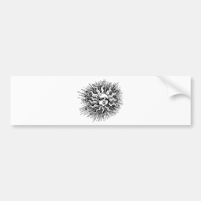 Sun face bumper sticker (Front)