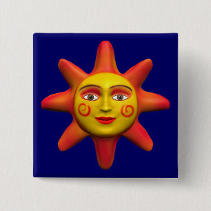 Sun face button