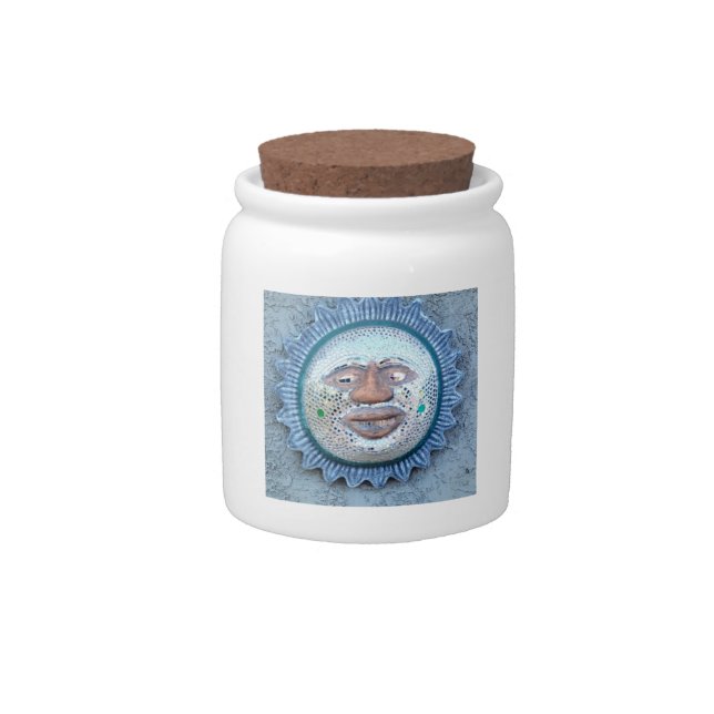sun face candy jar (Front)