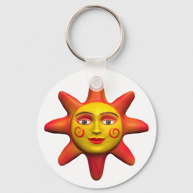 Sun face keychain (Front)