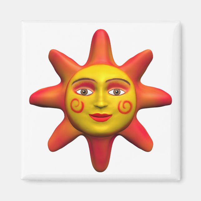 Sun face magnet (Front)