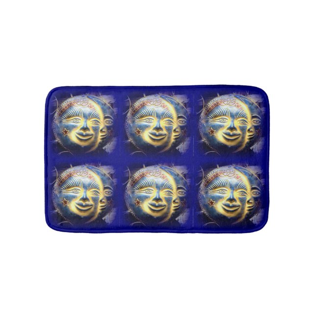 sun-face moon-face bathroom mat (Front)