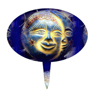 sun face/ moon face cake pick