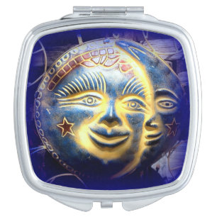 sun face/ moon face compact mirror