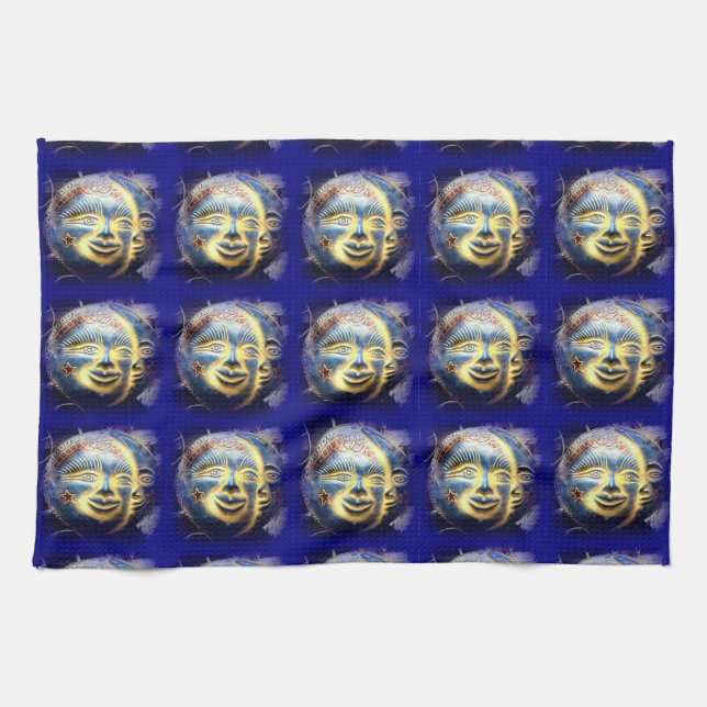 sun face/ moon face kitchen towel (Horizontal)