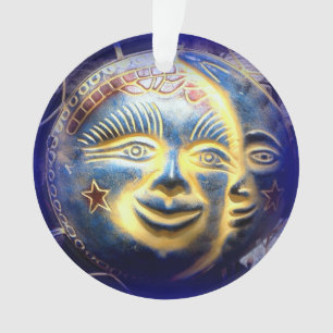 sun face/ moon face ornament