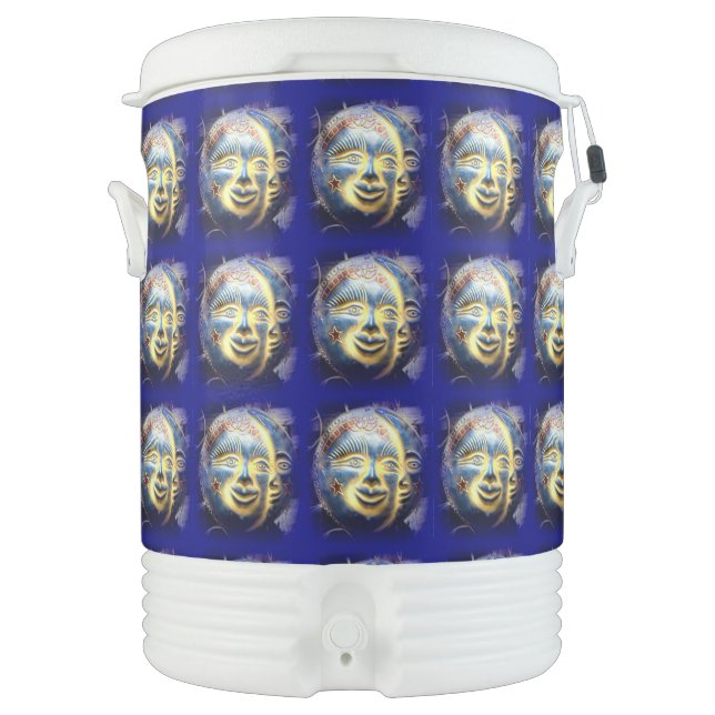 Sun face/ moon face Thunder_Cove Beverage Cooler (Front)