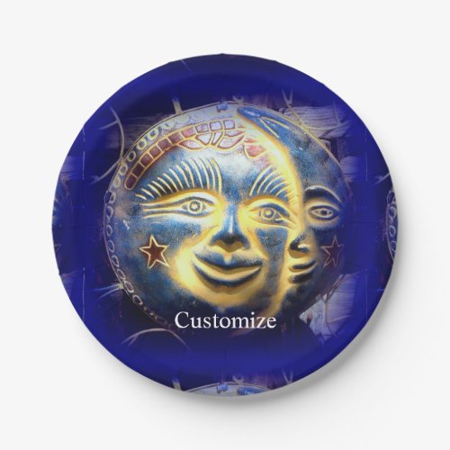 Sun face moon face Thunder_Cove Paper Plates