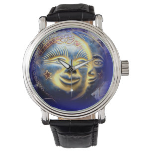 sun face/ moon face watch