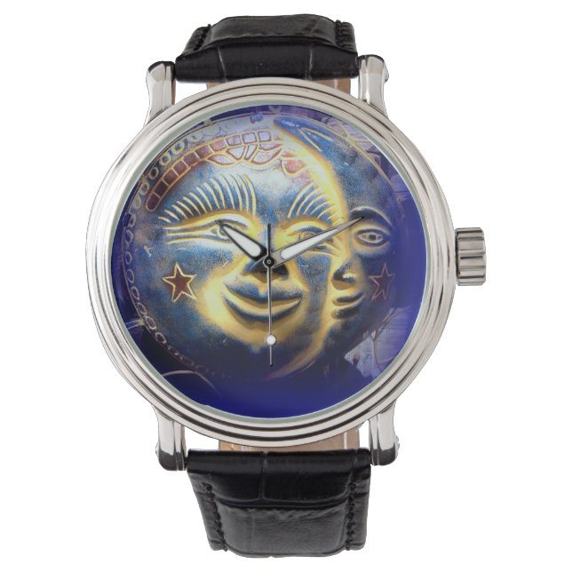sun face/ moon face watch (Front)