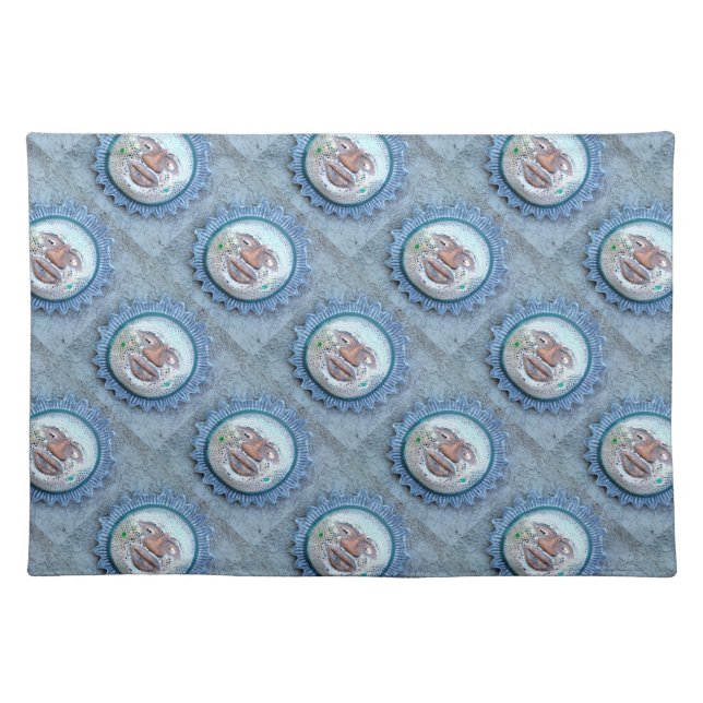 sun face pattern placemat (Front)