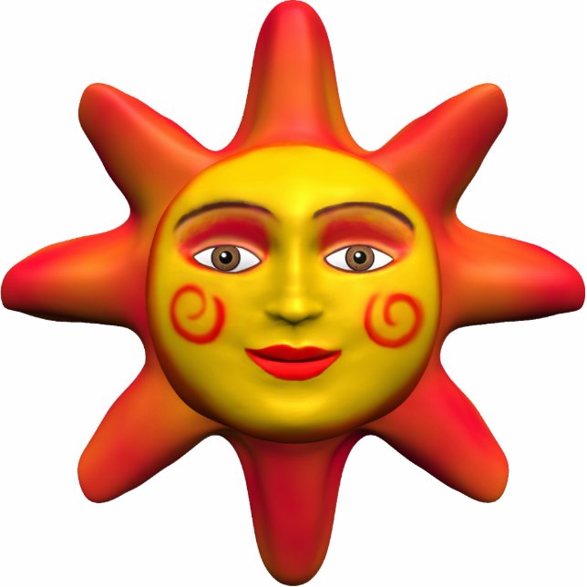Sun face statuette (Front)