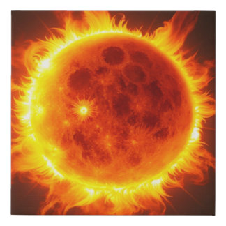 sun faux canvas print