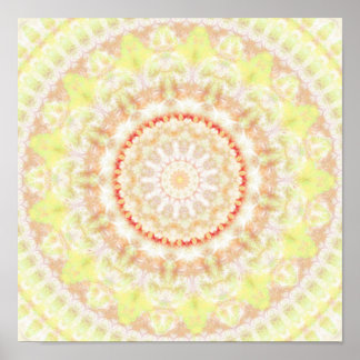 Sun Fire Mandala kaleidoscope Poster