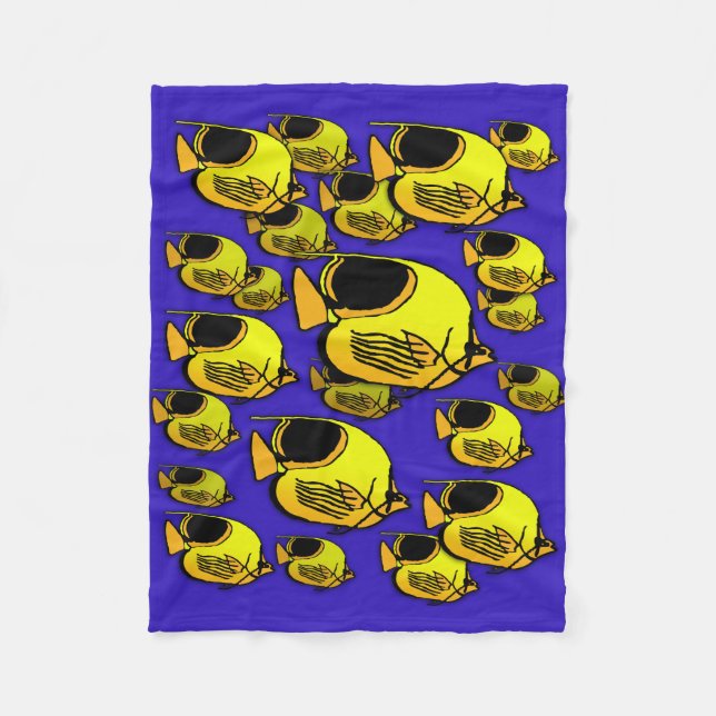 Sun Fish #12 Fleece Blanket (Front)
