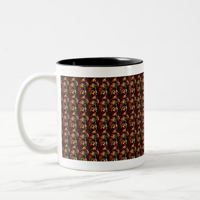 Sun flower design Two-Tone coffee mug (Left)