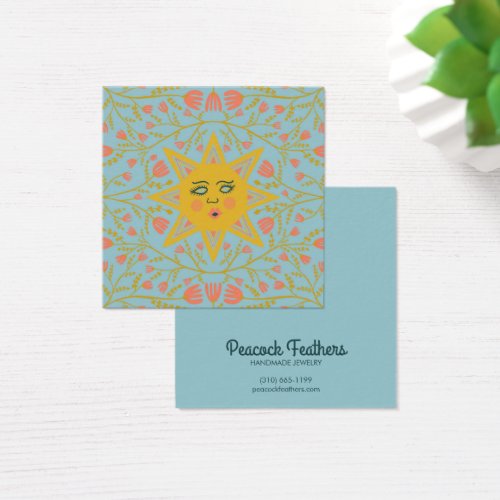 Sun  Flower Earring Necklace Jewelry Display Card