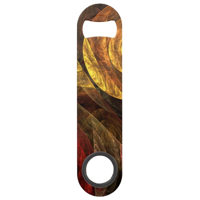 Sun Flower Floral Modern Abstract Art Pattern Bar Key (Front)