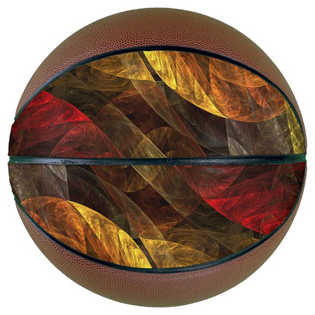 Sun Flower Floral Modern Abstract Art Pattern Basketball (Front)
