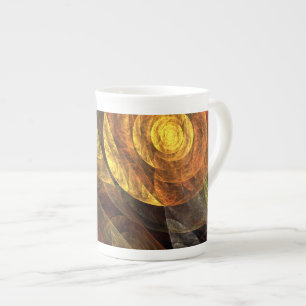 Sun Flower Floral Modern Abstract Art Pattern Bone China Mug