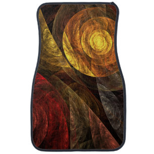Sun Flower Floral Modern Abstract Art Pattern Car Floor Mat