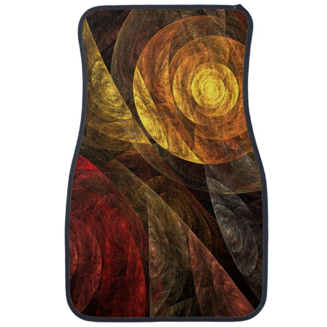 Sun Flower Floral Modern Abstract Art Pattern Car Floor Mat (Front)