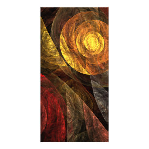 Sun Flower Floral Modern Abstract Art Pattern Card