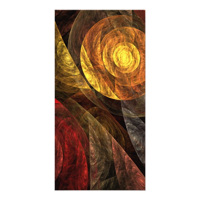 Sun Flower Floral Modern Abstract Art Pattern Card (Front)