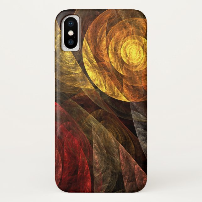 Sun Flower Floral Modern Abstract Art Pattern Case-Mate iPhone Case (Back)