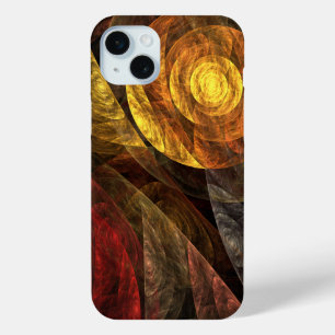 Sun Flower Floral Modern Abstract Art Pattern iPhone 15 Plus Case