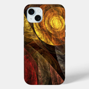 Sun Flower Floral Modern Abstract Art Pattern iPhone 15 Plus Case