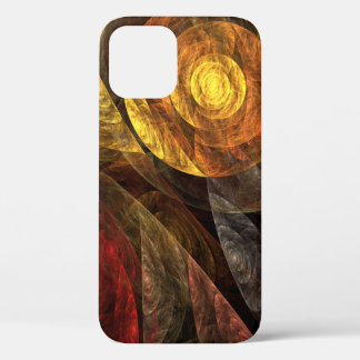 Sun Flower Floral Modern Abstract Art Pattern iPhone 12 Case
