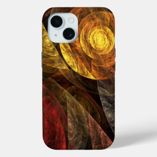 Sun Flower Floral Modern Abstract Art Pattern iPhone 15 Case