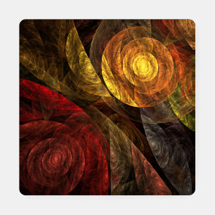 Sun Flower Floral Modern Abstract Art Pattern Coaster Set