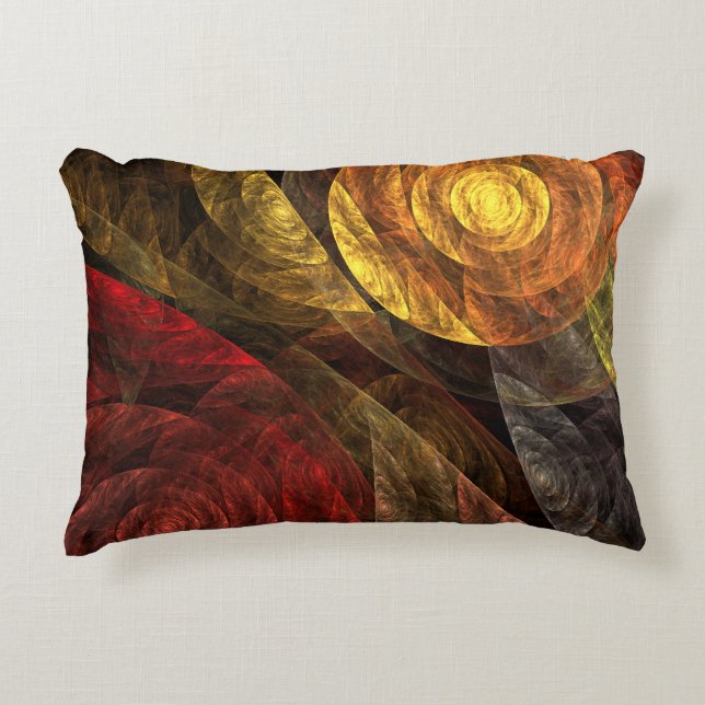 Sun Flower Floral Modern Abstract Art Pattern Decorative Pillow (Front)
