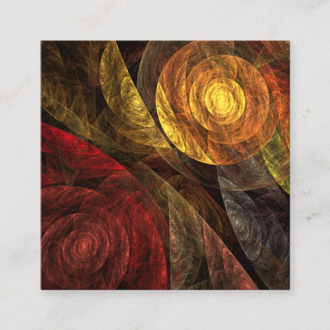 Sun Flower Floral Modern Abstract Art Pattern Enclosure Card (Front)