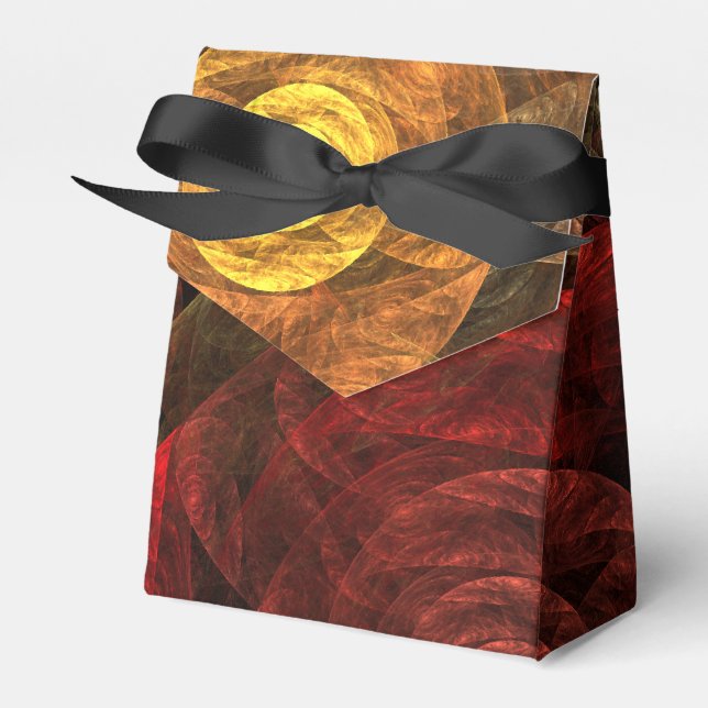 Sun Flower Floral Modern Abstract Art Pattern Favor Boxes (Front Side)